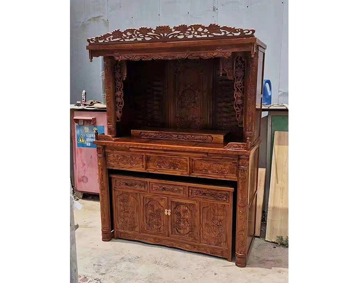 老榆木實(shí)木貢桌